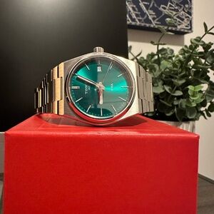 Tissot PRX 35mm Quartz Green Dial Stainless Steel Bracelet Unisex Watch